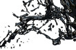 black color splash, isolated on white