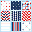 Stars and stripes pattern collection