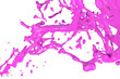 pink paint splash, isolated on white
