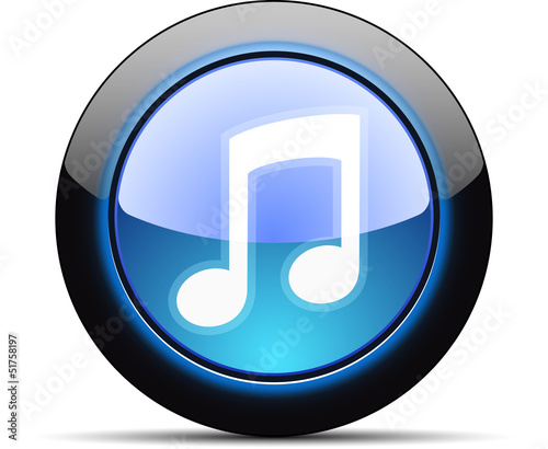 Vector: Music button Music button