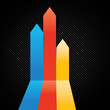 Vector: Colored abstract arrows Colored abstract arrows