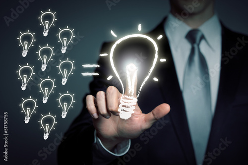 Photo: collecting ideas - business solution collecting ideas - business solution