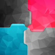 Business geometric background. Paper numbered banners.