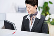Photo: freundliche servicemitarbeiterin freundliche servicemitarbeiterin