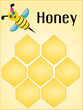 Bee and honey background