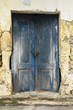 Old ruin with blue doors