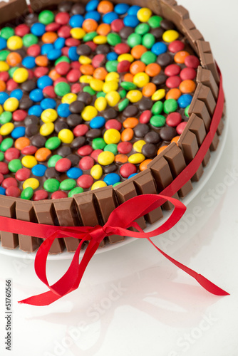 Photo: Chocolate candy cake Chocolate candy cake