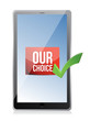 tablet our choice illustration design