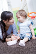 woman with a toddler