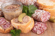 pate,bread and sausage