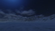 Snowy Mountains and Moon, camera panning