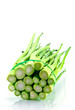 Kale close up on white background