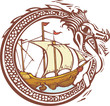 Vector: Dragon and Ship Dragon and Ship
