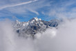 canvas print picture - Jungfrau in Wolken
