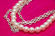 necklace closeup on a white background