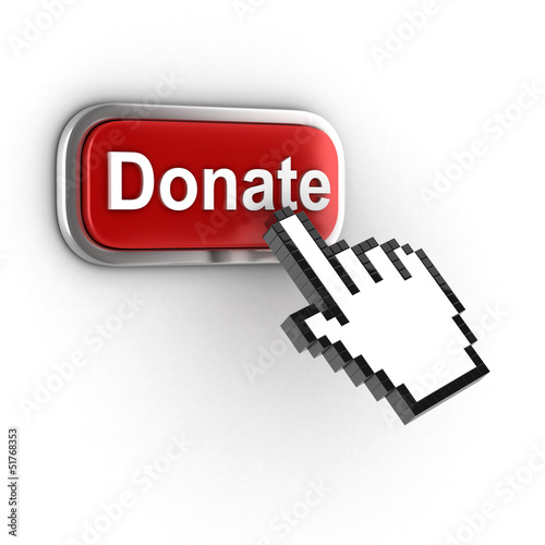 Illustration: donate 3d button donate 3d button