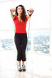 Beautiful Female Doing Resistance Training