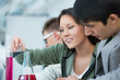 High School students. Group of students working at chemistry cla