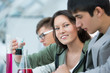 High School students. Group of students working at chemistry cla