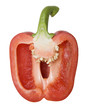 Red Bell Pepper Isolated on White with Clipping Path