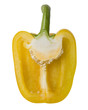 Yellow Bell Pepper Isolated on White with Clipping Path
