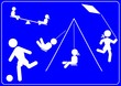 CARTELLO PARCO GIOCHI SU AZZURRO