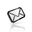 e-mail 3d icon - pixelated envelope