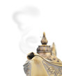 Aladdin magic lamp isolated on white