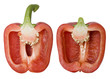 Red Bell Pepper Isolated on White with Clipping Path
