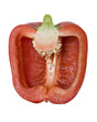 Red Bell Pepper Isolated on White with Clipping Path