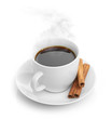 cup coffee with cinnamon