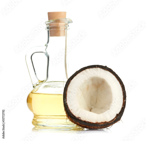 Photo: coconut and oil coconut and oil