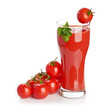 Tomato juice  isolated on white background