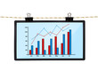 screen with chart