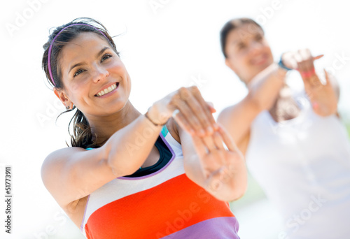 Photo: Fit women stretching Fit women stretching