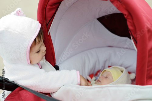 Photo: toddler and newborn toddler and newborn