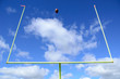 Photo: American Football and Goal Posts American Football and Goal Posts
