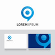 Business card company template with logo design