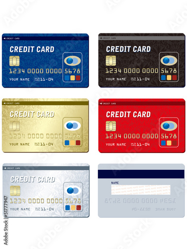 Vector: Credit card set Credit card set