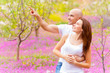 Guy with girl in park