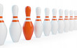 Illustration: row skittles bowling on a white background row skittles bowling on a white background