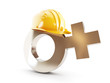 Illustration: work for Women , symbol Women construction helmet work for Women , symbol Women construction helmet
