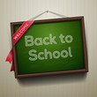 Back to school, written on a blackboard, vector Eps10 image