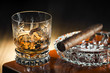 Photo: Whiskey and cigar Whiskey and cigar