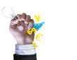 Foto: Light bulb in hand Light bulb in hand