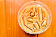 Bird eye view of ice coffee