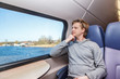 Man in train