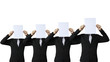  people standing with on boards