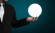  globe in his hands