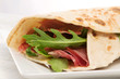 piadina with rocket and Parma ham
